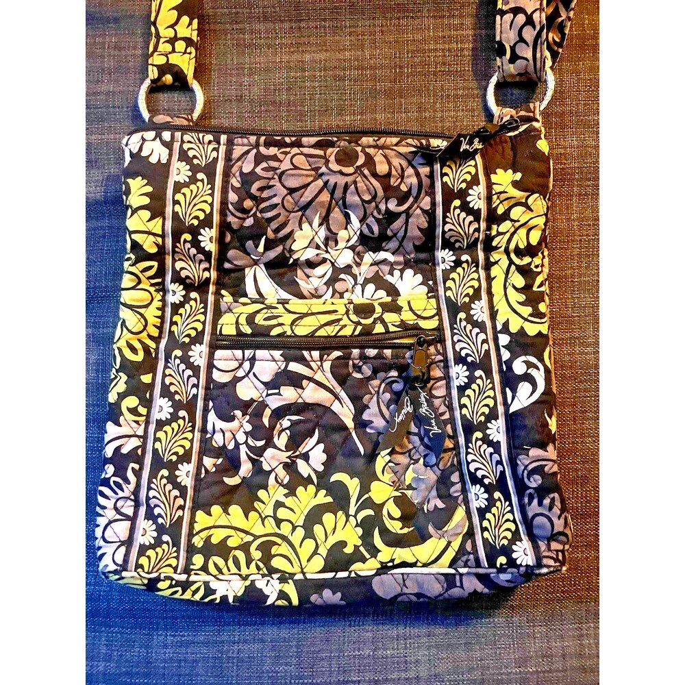 Vera Bradley Shoulder/Crossbody Bag White, Black, Gray and/Yellow